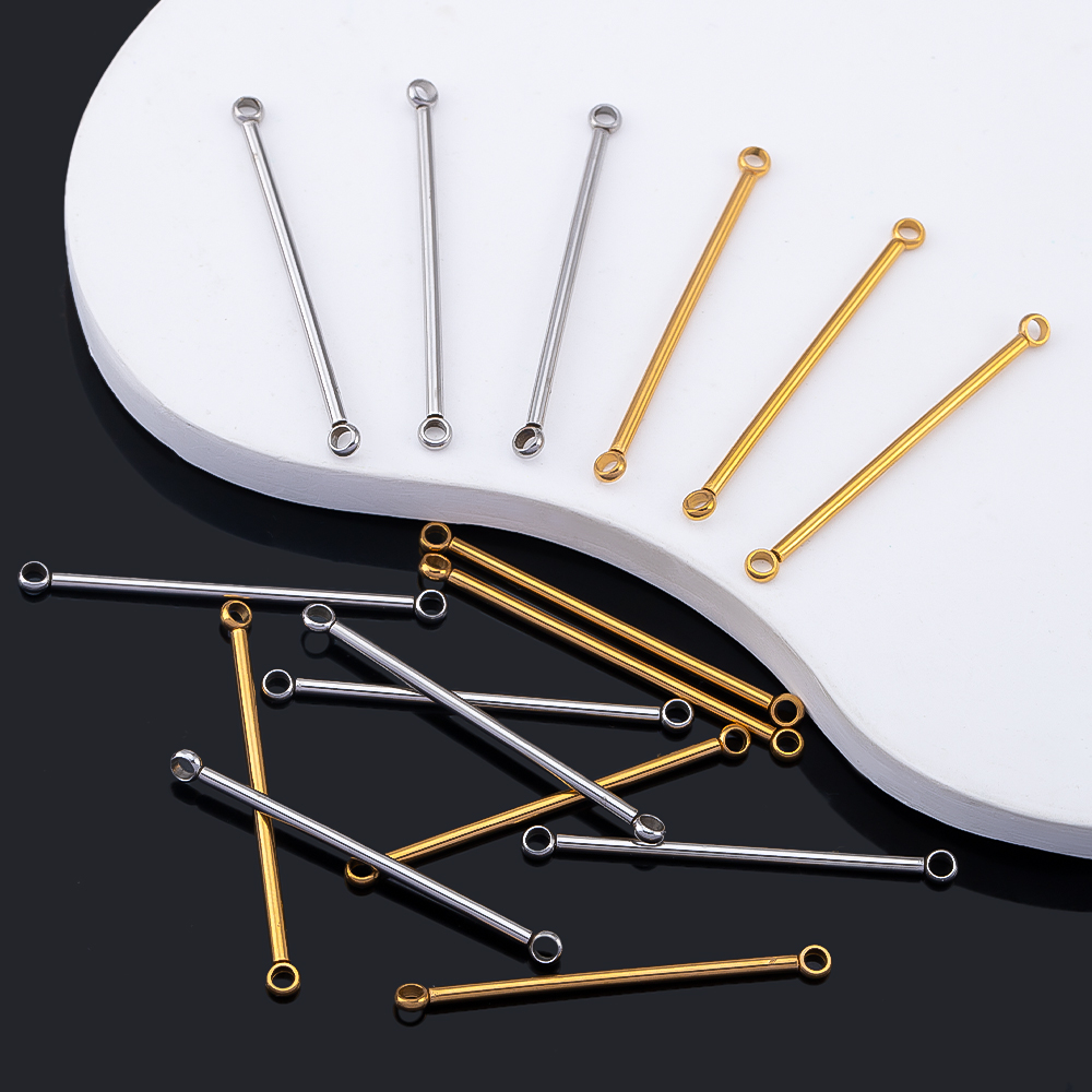Jewelry Making Drill - 10 Stück Doppelring-Pleuelstangen aus Edelstahl für