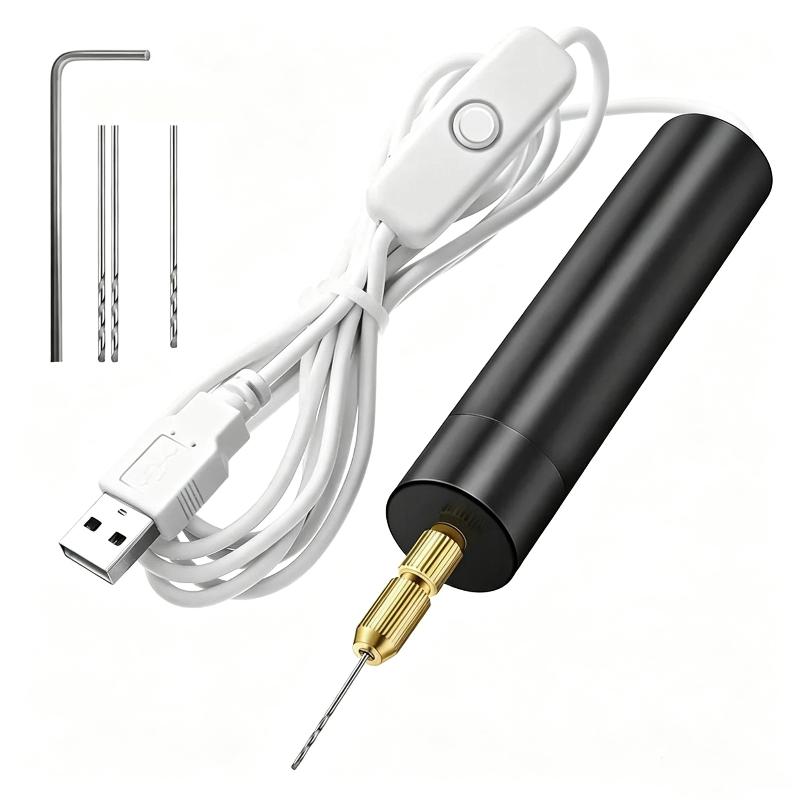 Jewelry Making Drill - 【USB-betriebener tragbarer Mini-Elektrobohrer mit 3 Bohraufsätzen,