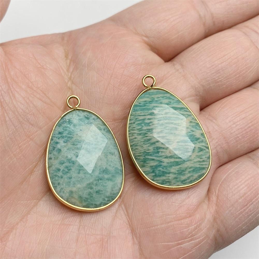 Jewelry Making Gemstones - 2 Stück Eiform Stein Anhänger Natürlicher