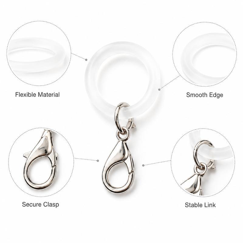 Silikon-Regenschirmgriffringe, – Lobster Clasp Silver Bewertung und Preis