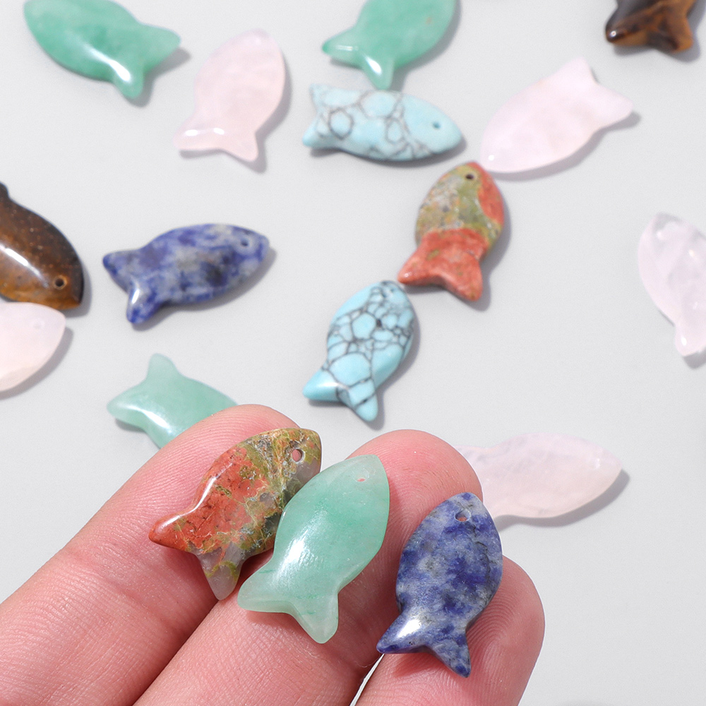 2 Stück Fischform Naturstein A – Jewelry Making Gemstones Bewertung und Preis