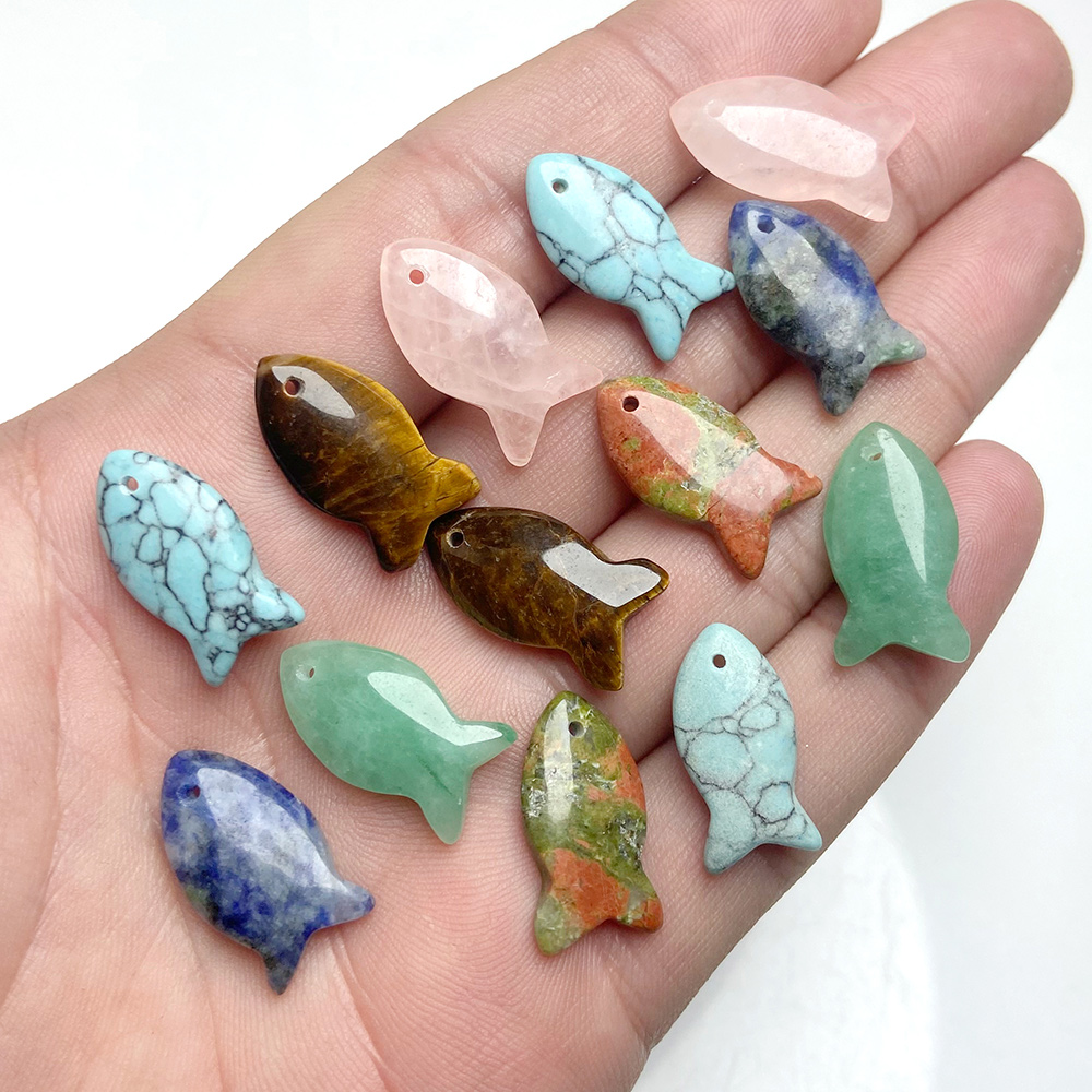 2 Stück Fischform Naturstein A – Jewelry Making Gemstones Bewertung und Preis