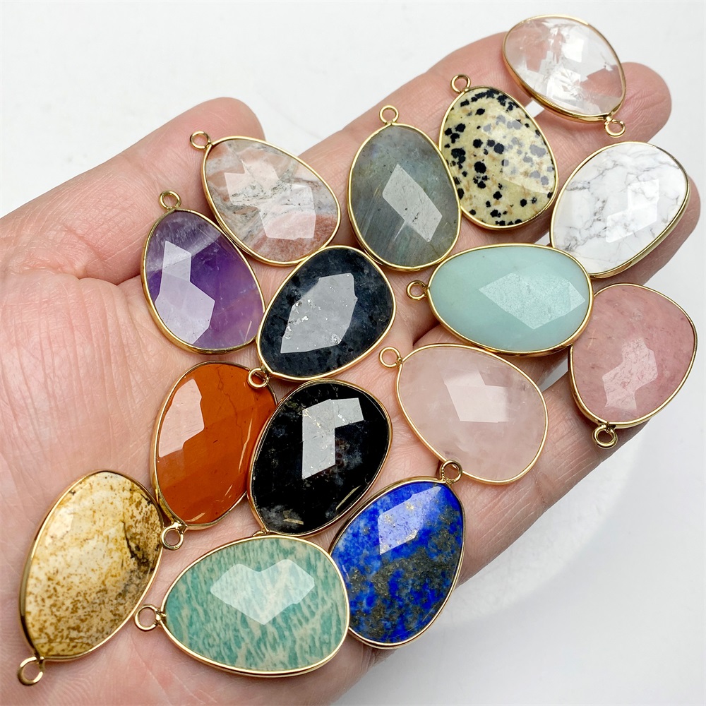2 Stück Eiform Stein Anhänger  – Jewelry Making Gemstones Bewertung und Preis